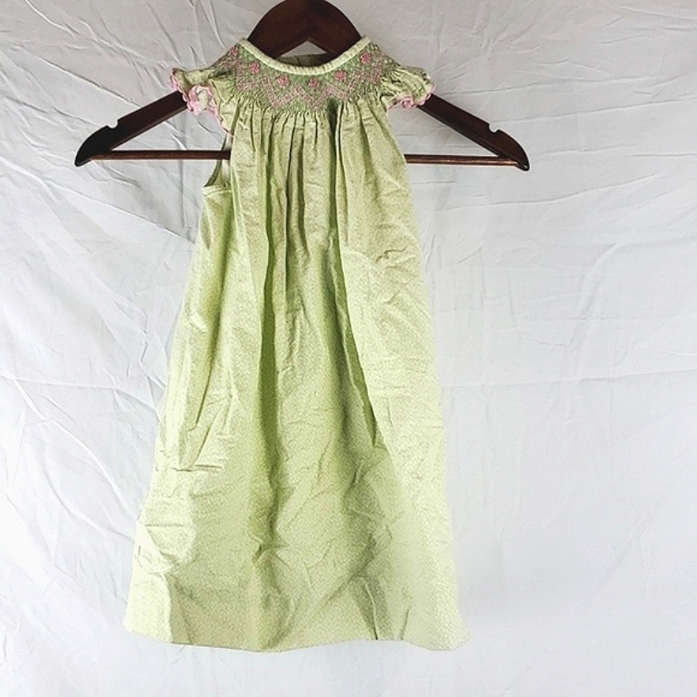 Vintage Silly Goose Hand Smocked Floral Cottagecore Dress